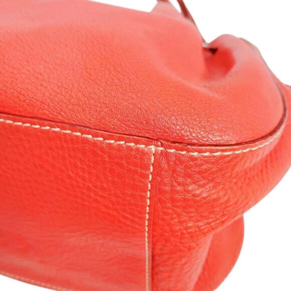 Kate Spade handbag tote bag, drawstring style, leather, red